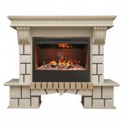 Каминокомплект RealFlame Stone New 26 WT с Helios 26 3D Каминокомплект RealFlame Stone New 26 WT с Helios 26 3D
