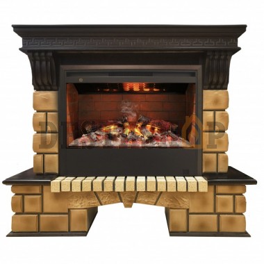 Каминокомплект RealFlame Stone Brick 26 AO с Helios 26 3D