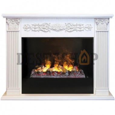 Каминокомплект RealFlame Milton 26 WT 3D Cassette 630 + Black вставка