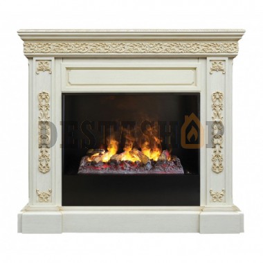 Каминокомплект RealFlame Ekaterina WT 3D Cassette 630 + Black вставка