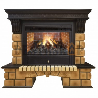 Каминокомплект RealFlame Stone Brick 26 AO с Novara 26 3D