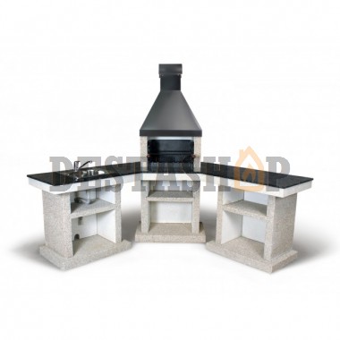 Барбекю Stimlex Anora L+стол+мойка black
